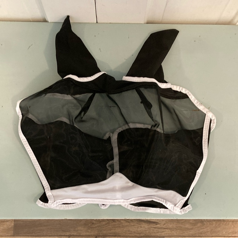 Black and White Horse Fly Mask Size Medium